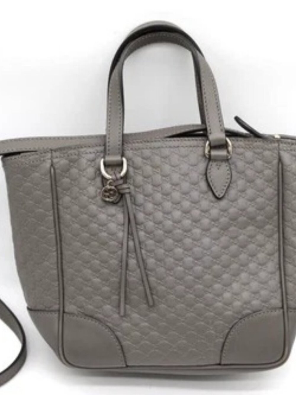 Gucci Grey Microguccissima Leather Bree Small Top Handle Tote Bag
